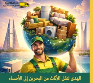 شركة شحن عفش مع فك وتغليف وتركيب من جميع المدن البحرينية إلى الأحساء شركة نقل عفش من البحرين إلى الأحساء السعودية
