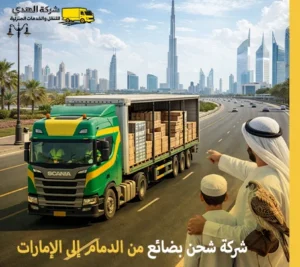 شركة الهدى للنقل والخدمات المنزلية أفضل شركة شحن بضائع تجارية وجافة من الدمام إلى الإمارات شركة توصيل بضائع من الدمام إلى الإمارات