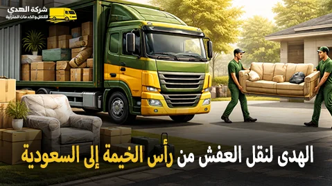 Furniture moving company from Ras Al Khaimah to Saudi Arabia أفضل شركة نقل أثاث بري وفك وتركيب وتغليف من رأس الخيمة إلى جميع مدن المملكة العربية السعودية