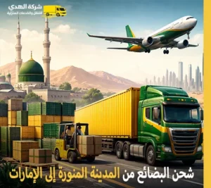 إتصل الآن على شركة الهدى للنقل والخدمات المنزلية وتمتع بأرخص أسعار نقل البضائع من المدينة المنورة إلى الإمارات أرخص شركة نقل بضائع جافة وتجارية وصناعية من المدينة المنورة إلى الإمارات
