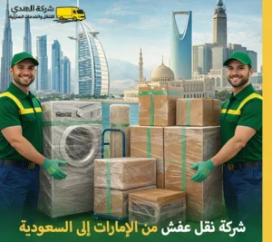 شركة الهدى للنقل والخدمات المنزلية أفضل وأسرع وأرخص شركة شحن عفش مع فك وتغليف وتركيب من الإمارات إلى السعودية شركة نقل أثاث من الإمارات إلى السعودية