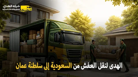 International furniture moving from Saudi Arabia to Oman شركة الهدى للنقل والخدمات المنزلية أفضل شركة نقل عفش وفك وتركيب وتغليف وتخزين من السعودية الى سلطنة عمان 0539600777