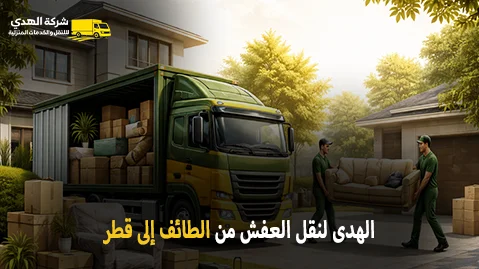 شركة الهدى للنقل والخدمات المنزلية أفضل شركة نقل عفش دولي من الطائف إلى قطر 0539600777