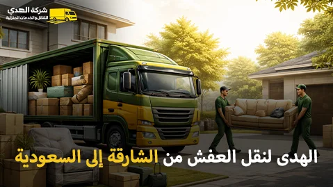 أفضل شركة نقل عفش من الشارقة إلى جميع مدن المملكة العربية السعودية مع خدمات الفك والتركيب والتغليف