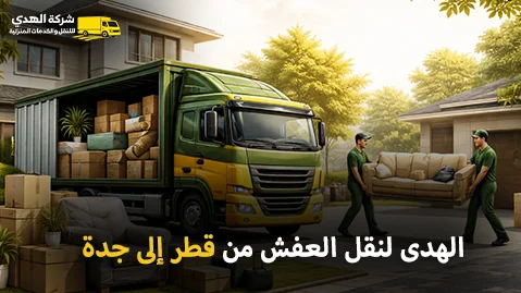 شركة الهدى للنقل والخدمات المنزلية أفضل شركة نقل عفش وفك وتركيب وتغليف وتخزين من قطر إلى جدة تعمل على مدار اليوم