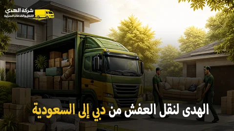 شركة الهدى للنقل والخدمات المنزلية أفضل شركة نقل عفش وفك وتركيب وتغليف وتخزين من دبي إلى جميع مدن المملكة العربية السعودية