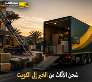 شحن اثاث من الخبر للكويت وفك وتركيب وتغليف وتخزين مع شركة الهدى للنقل والخدمات المنزلية أرخص شركة نقل أثاث دولي وفك وتركيب وتغليف وتخزين من الخبر إلي الكويت 0539600777
