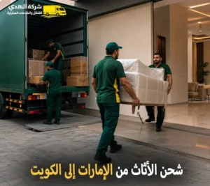 شحن اثاث وفك وتركيب وتغليف وتركيب من الإمارات الى الكويت أرخص شركة نقل أثاث دولي من الإمارات الي الكويت