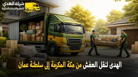 شركة الهدى للنقل والخدمات المنزلية أفضل شركة نقل عفش دولي بري وفك وتركيب وتغليف وتخزين من مكة المكرمة إلى سلطنة عمان