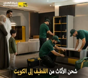 شركة نقل أثاث دولي من القطيف الي الكويت رخيص 24 ساعة